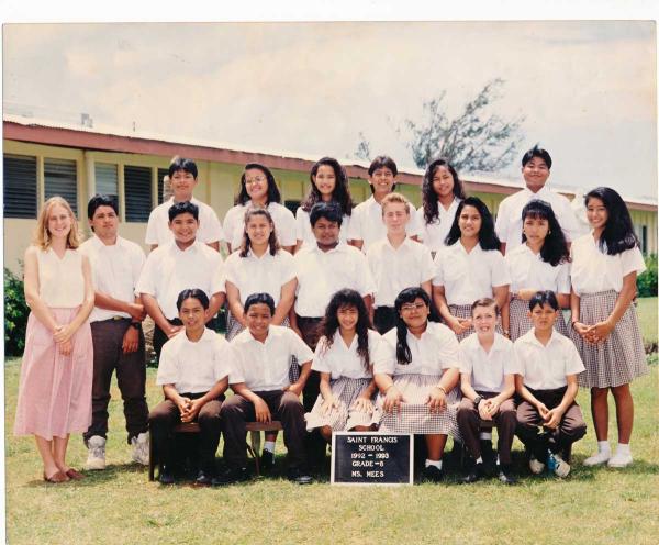 8th grade class in Guam